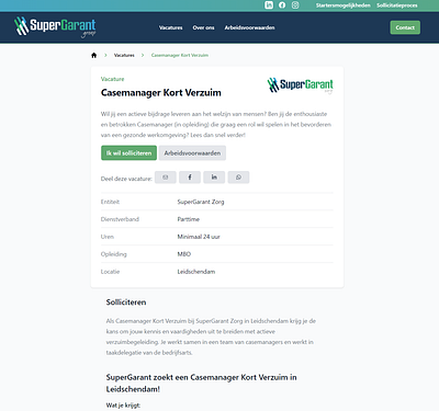 Werken bij SuperGarant detail page