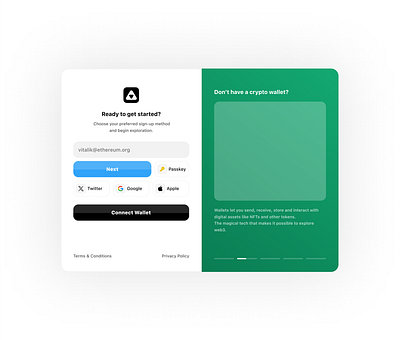 Fun.xyz v2 blockchain connect wallet crypto dashboard design illustration landing page sign up ui web3