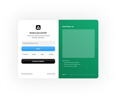 Fun.xyz v3 blockchain connect wallet crypto dashboard design illustration landing page ui web3