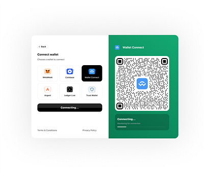 Connect wallet blockchain connect wallet crypto dashboard design illustration landing page ui web3