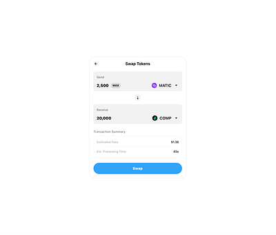 Crypto swap blockchain connect wallet crypto crypto swap dashboard design illustration landing page swap ui web3