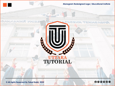 Uttara Tutorial Logo Redesigned | Educational Institute Branding abstract logo academy logo classic logo coaching center logo college logo education logo educational educational institute logo educational logo graphic design institute logo logo logo design logo designer minimalist logo modern logo monogram logo school logo shield logo university logo