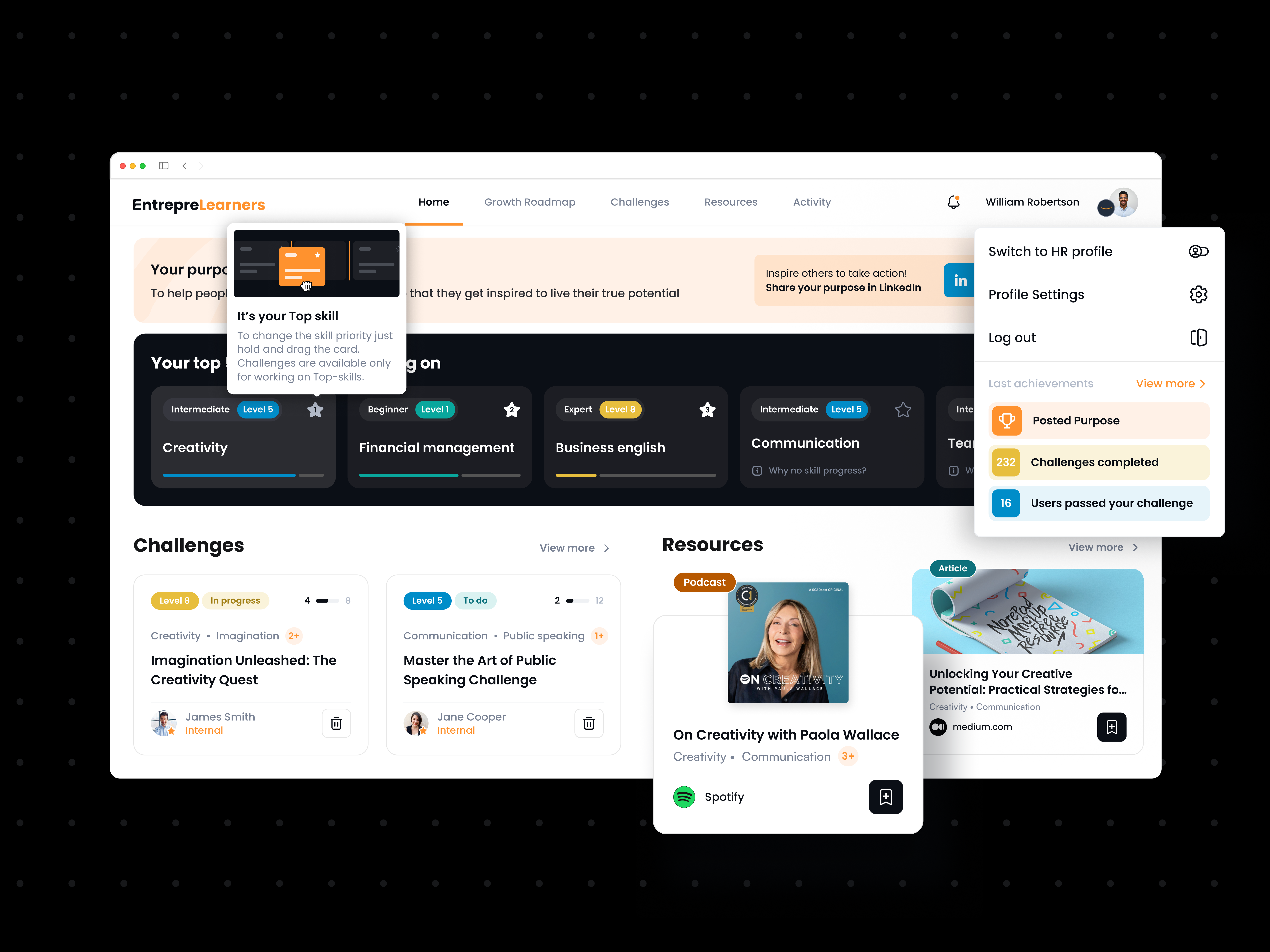 Example of Dashboard Design