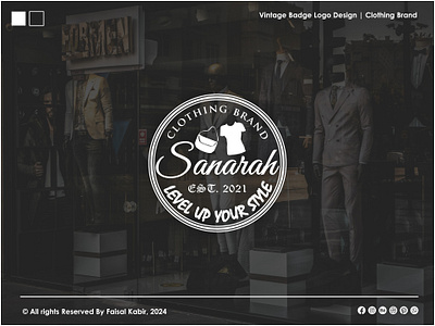 Sanarah Clothing Logo | Men's Fashion Brand | Attire Logo Design abstract logo attire logo badge logo black white branding business logo clothing branding clothing logo design fashion branding fashion logo graphic design lifestyle logo logo logo design logo designer mens fashion logo minimalist logo modern logo monogram logo