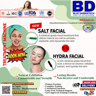 SALT FACIAL VS HYDRA FACIAL branding design graphic design motion graphics