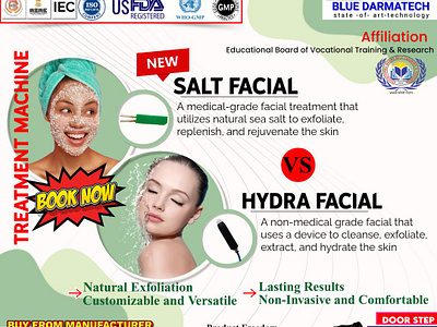 SALT FACIAL VS HYDRA FACIAL branding design graphic design motion graphics