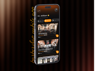 Barbershop Mobile app design desinger graphic design ui ui concept