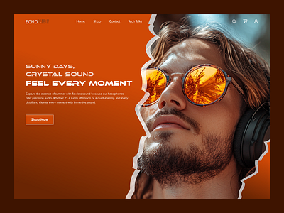 Headphone website design clean ui daily ui dailyui header headphone homepage inspiration interface iqra khanmohammadiqra landing page sound speaker ui ui trends uidesign uiux uxdesign web website