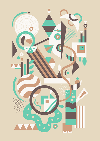 Chocolate mint art composition geometry graphic design illustration illustrator shapes vector