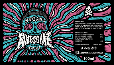 Bogan’s Awesome Sauce Label Design bogans design hand lettering illustration label lettering packaging thattypeguy type design typography