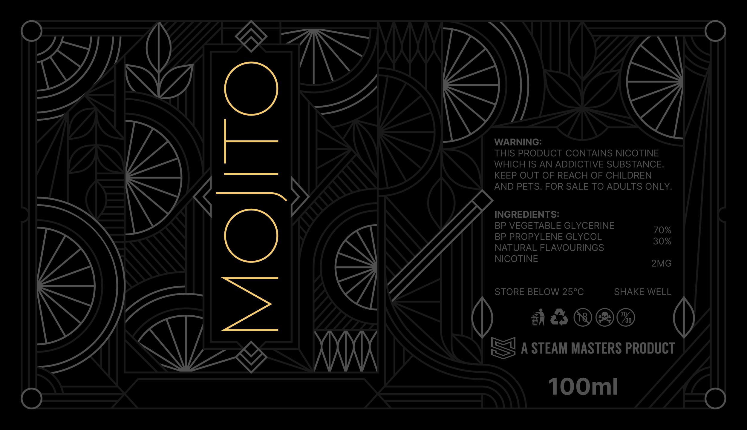 Mojito Label Design design hand lettering illustration label lettering mojito packaging thattypeguy typography vape