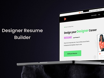 Only for Designers Resume Builder cv desktop view resume builder uiux user inter face designer wb design