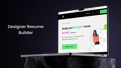 Only for Designers Resume Builder cv desktop view resume builder uiux user inter face designer wb design