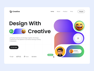 Creative Design Tool Web Hero 🔥 2024 new design agency landing page design agency web design agency website design design trends mobile app product design ui ui design ui design trends uiux design user interface ux ux re ux research web design website design