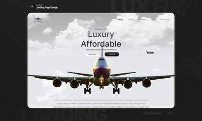 Lux FLY Landing Page Design adobe xd figma interface design jet design jet interface jet website landing landing design landing page landing page design landing screen landing screen design lux website luxury website oguz oguzyagız plane website ui website deign website ui