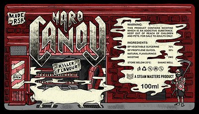 Hard Candy Label Design candy e liquid hand lettering illustration label lettering packaging thattypeguy type design typography