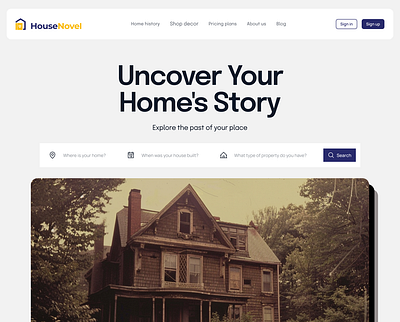 HouseNovel Hero Section Redesign clean design dribbble uidesign webdesign