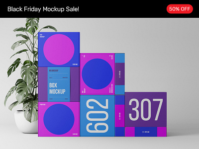 Box Mockups black friday box branding design download identity logo mockup mockups packaging paper box psd sale template typography