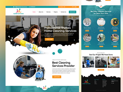 Home Cleaning Services cleaning design layout ui ux website