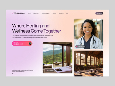 Vitality - Design exploration for Rehab Center fitness healing health landingpage landingpagedesign moderndesign rehab rehabcenter uidesign web webdesign webdesigner website websitedesign wellness