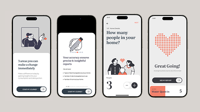 Visual Design for a Sustainability App app branding characters empty state graphic design iconography illustration india minimal product survey sustainability ui vector visual design