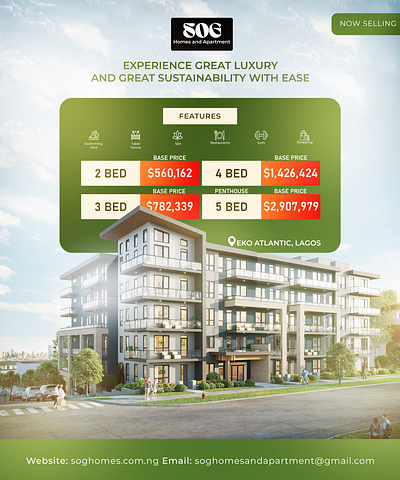 Apartment Price Flyer branding color design flyers graphic design illustration image logo ui