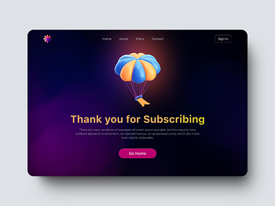 Thank You Page - Daily UI Day 77/100 branding clean design designprocess inspiration landing marketplace ui uidesign uiux userinterface userinterfacedesign uxisrat webdesign website websitedesign