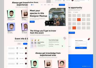 Oaks Designer Meetup conference design designer designers figma hangout landing page meetup new ui