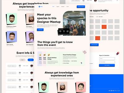 Oaks Designer Meetup conference design designer designers figma hangout landing page meetup new ui