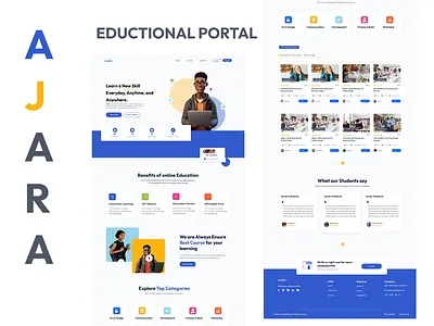 AJARA EDUCATIONAL PORTAL design figma figma design ui ux web design website