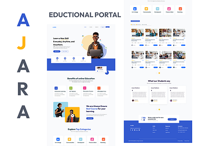 AJARA EDUCATIONAL PORTAL design figma figma design ui ux web design website