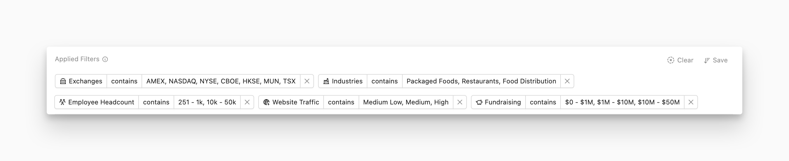 Countercyclical · Search · Filters Row button clean countercyclical design enterprise filters group lines minimal row tag ui ux white