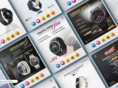 Smartwatch social media post design | Product listing eye catching face book cover facebook banner facebook post facebook post design illustration instagram post instagram post design linkedin post minimal post design social media post social media post design typography