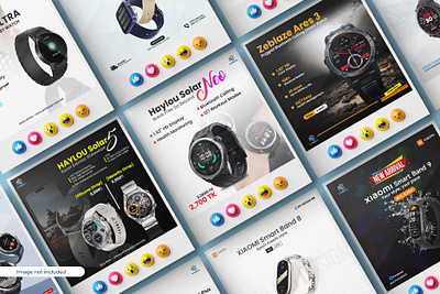 Smartwatch social media post design | Product listing eye catching face book cover facebook banner facebook post facebook post design illustration instagram post instagram post design linkedin post minimal post design social media post social media post design typography