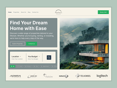 Real State Website. buy buy sell clean creative creative ui design creative ux creative web design easy ux home home buying logo property real state real state website ui ux design villa website ui