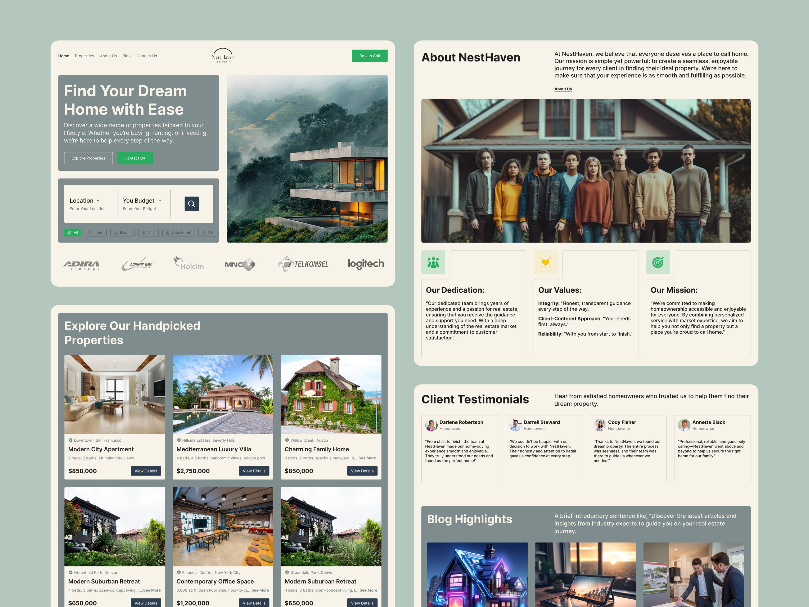 Example of Website, Web Landing & Website Redesign 