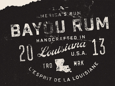 Bayou Rum apparel graphic bayou rum graphic design label design merchandise vintage