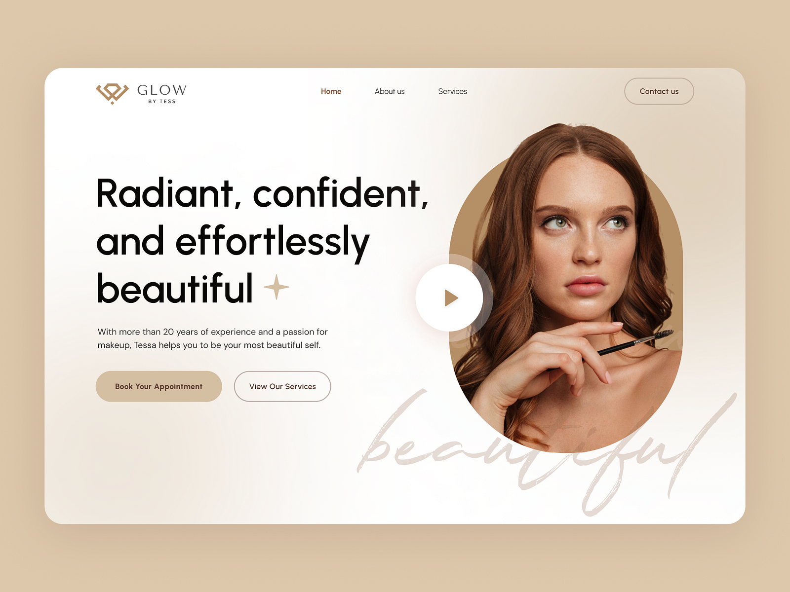GLOW Landing Page Design UX UI DESIGNER by Victoria Lione on Dribbble