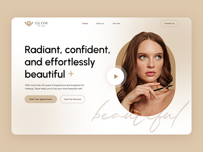 GLOW Landing Page Design UX UI DESIGNER beauty best design branding design e commerce glosses good design graphic design landing page logo shopify sofisticated ui ui design ux design ux ui designer uxui web design