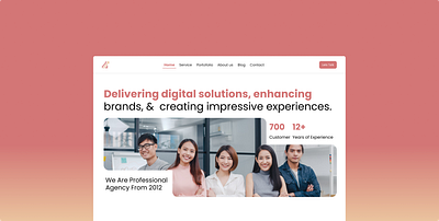 Digital Marketing Agency - Landing Page agency cool creative digital digital marketing digital marketing agency good graphic design logo marketing motion graphics nice pink red responsivr simple ui ux wesite yellow