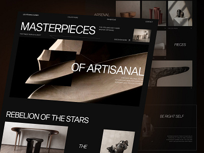 LAS - Modern Artistic Furniture Website Product Collection Page aesthetic artistic awwwards case study collection page company profile ecommerce elegant furniture landing page luxury minimalist modern online shop product page ui ux web design website website designer