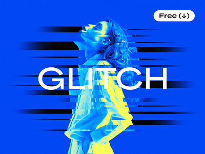 Glitch Duotone Photo Effect anaglyph computer download duotone effect error free freebie glitch glitched glitches glitching mismatches monitor photo photoshop pixelbuddha psd screen template