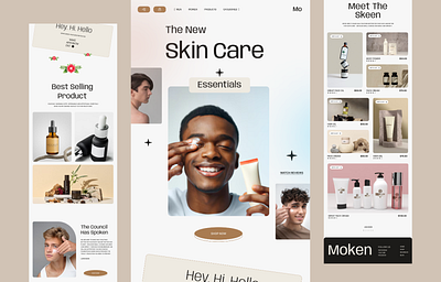 Skin Care Landing Page beauty care beauty care web site cosmetic cosmetics design cosmetics store design ecommerce landing page mackup online shop personal care product design product page design safe care skin skin care ui design web web site design web site design.