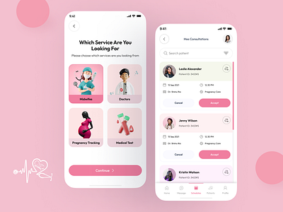 Pregnancy Care Mobile App (NatalConnet) dashboard design figma landinge page design medical app mobile app mobile app design mockup design screenshot design ui ui design ui ux ui ux design ux design web design website design