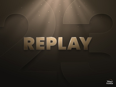 Hotstar Relpay 2023 - Brand Identify Concept 2023 3d brand brand identity branding dark mode figma gold graphic design hotstar replay ill illustration jiostar lights logo madeinfigma replay rewind wrapped year end review