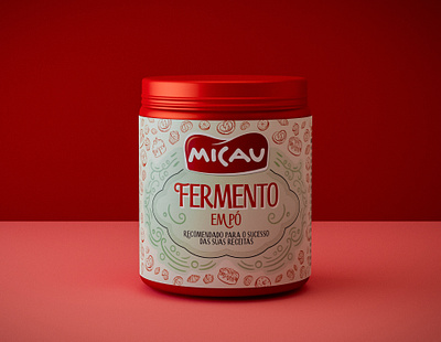 Micau, Fermento em Pó branding branding identity design graphic design illustration label design packaging vector