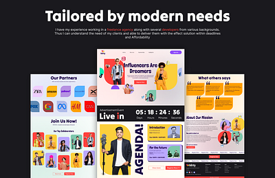 Modern Web UI/UX Design for Gen Z advertisement event figma mobile ui ux modern portfolio professional ui uiux design ux web design web ui ux website website design website uiux