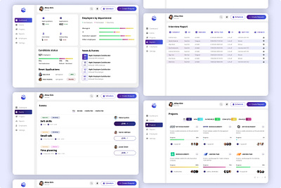 HR Dashboard Components concept dashboard design desktop ui uiux ux webdesign