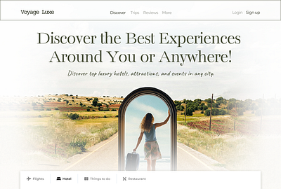 Travel UI figma landing page luxury photoshop travel uiux user interface