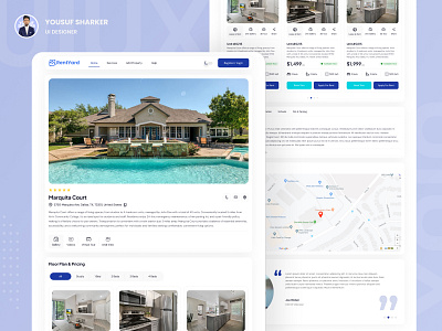 RentYard - Real Estate Platform (Redesign) clean aesthetics. real estate yousuf sharker